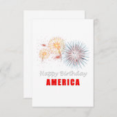 Happy Birthday America Begleitkarte (Vorne/Hinten)