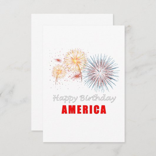 Happy Birthday America Begleitkarte (Vorne/Hinten)