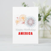 Happy Birthday America Begleitkarte (Stehend Vorderseite)