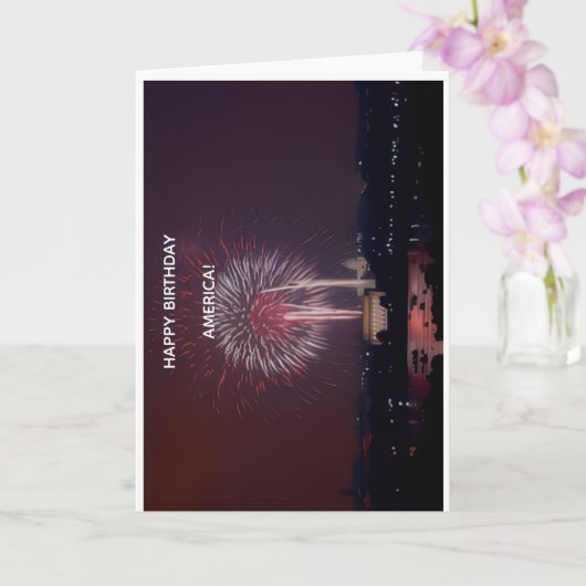 Happy Birthday America Greeting Card Karte (Orchidee)