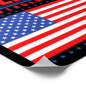 Happy Birthday America Independence Day 4. Juli Poster (Ecke)