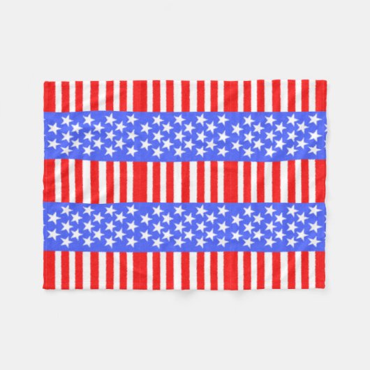 Happy Birthday America, Independence Day Fleecedecke (Vorderseite (Horizontal))