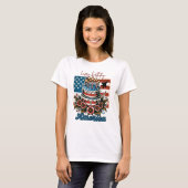 Happy Birthday America mit F-15 Jet T-Shirt (Vorne ganz)