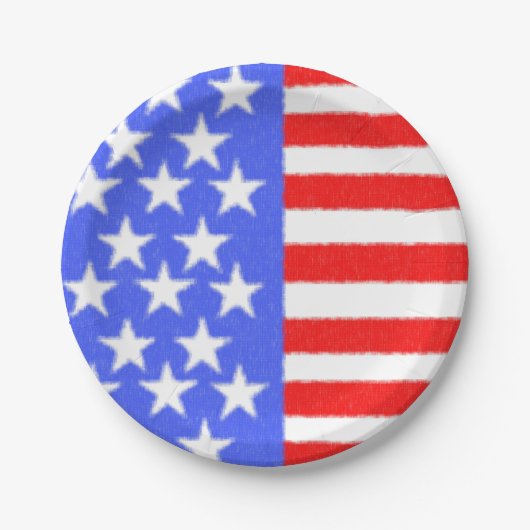 Happy Birthday America Pappteller (Vorderseite)