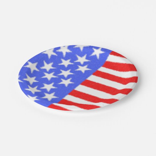 Happy Birthday America Pappteller (Schrägansicht)