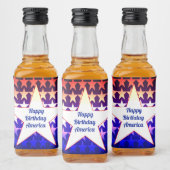 Happy Birthday America Personalize Alkoholflaschenetikett (Flaschen)