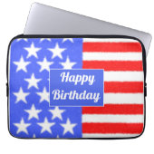 Happy Birthday America Personalize Laptopschutzhülle (Vorderseite)