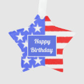 Happy Birthday America Personalize Ornament (Rückseite)