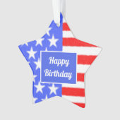 Happy Birthday America Personalize Ornament (Vorderseite)
