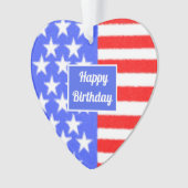 Happy Birthday America Personalize Ornament (Vorderseite)