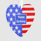 Happy Birthday America Personalize Ornament (Vorderseite)