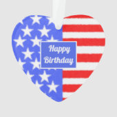 Happy Birthday America Personalize Ornament (Rückseite)