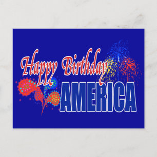 Happy Birthday America Postcards Postkarte