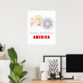 Happy Birthday America Poster (Heimbüro)