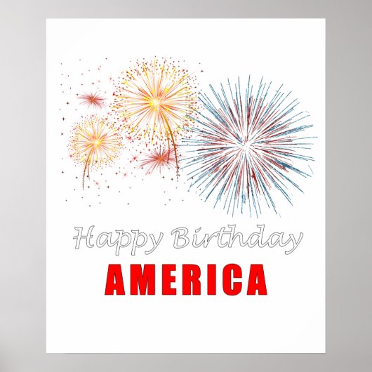 Happy Birthday America Poster (Vorne)