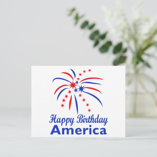 Happy Birthday America Postkarte (Stehend Vorderseite)