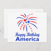 Happy Birthday America Postkarte (Vorne/Hinten)