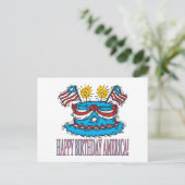 Happy Birthday America Postkarte (Stehend Vorderseite)