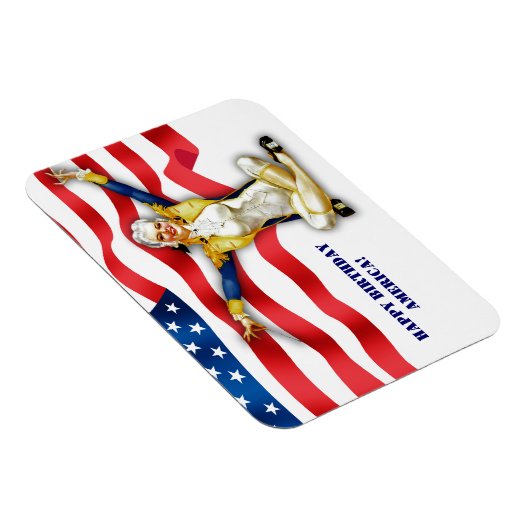Happy Birthday, America. Retro Pin-up Magnet (Rechte Seite)