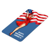 Happy Birthday, America. Retro Pin-up Magnet (Linke Seite)