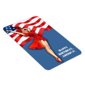 Happy Birthday, America. Retro Pin-up Magnet (Rechte Seite)