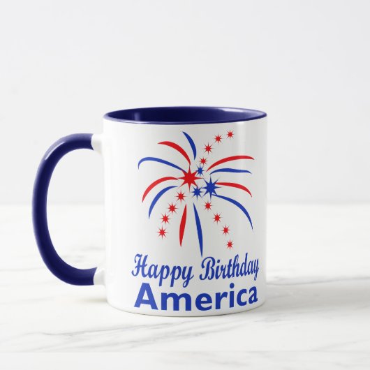 Happy Birthday America Tasse (Links)