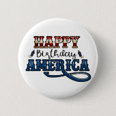 Happy Birthday America USA Button (Vorderseite)