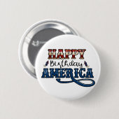 Happy Birthday America USA Button (Vorne & Hinten)
