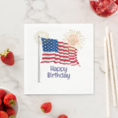 Happy Birthday American Flag Serviette (Beispiel)