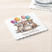 Happy Birthday American Pit Bull Terrier Dogs Untersetzer (angewinkelt)