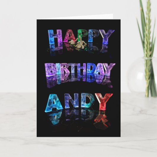 Happy Birthday Andy Card Karte (Vorderseite)