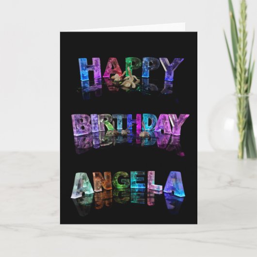 Happy Birthday Angela Card Karte (Vorderseite)