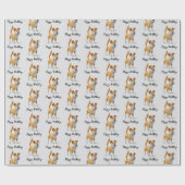 Happy Birthday aniated Dog Geschenkpapier (Flach)