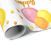 Happy Birthday Animal Collection Packaging Paper Geschenkpapier (Rolleneckpunkt)