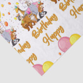 Happy Birthday Animal Collection Tissue Paper Seidenpapier (Detail)