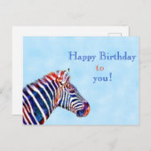 Happy Birthday Animal Lover Postcard Postkarte (Vorne/Hinten)