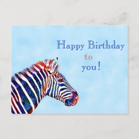 Happy Birthday Animal Lover Postcard Postkarte (Vorderseite)
