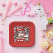 Happy Birthday Animal Sports Fans Wellenreiten Car Pappteller (Party)