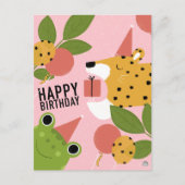 Happy birthday Animals Postkarte (Vorderseite)