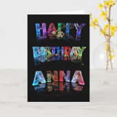 Happy Birthday Anna Card Karte (Gelbe Blume)