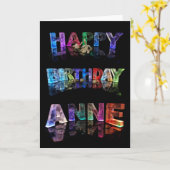 Happy Birthday Anne Card Karte (Gelbe Blume)