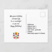 😍 Happy Birthday anpassbare Folklore Postkarte (Rückseite)