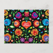 😍 Happy Birthday anpassbare Folklore Postkarte (Vorderseite)