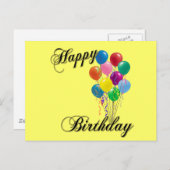 Happy Birthday - Anpassen Postkarte (Vorne/Hinten)