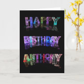 Happy Birthday Anthony Card Karte (Gelbe Blume)