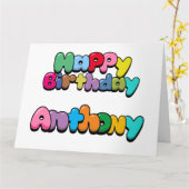 Happy Birthday Anthony Karte (Gelbe Blume)