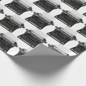 Happy Birthday antiken Schreibmaschine Geschenkpapier (Ecke)