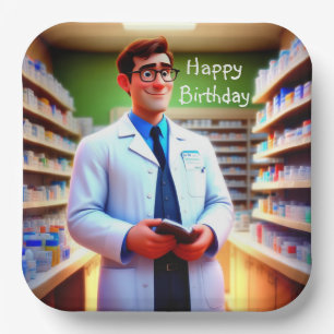 Happy Birthday Apotheker Pappteller