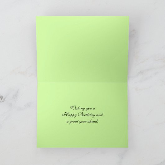 Happy Birthday Apricot & Lavender Rose Honeybee Karte (Innenseite)