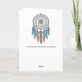 Happy Birthday Aquamarin Dreamcatchers Mystical Karte (Rückseite)